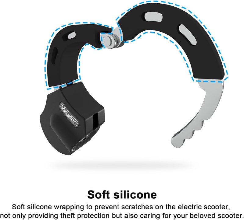 Mezelon Electric Scooter Lock, 100cm/13.5mm Heavy Duty Bike Cable Lock and Keys, Bicycle Lock, Scooter Locks Anti Theft for Scooter, Bicycle, E-Bike, Stroller and Motorcycle - Image 4